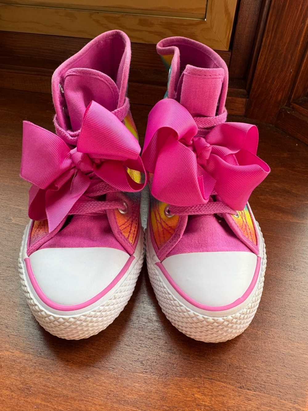 Nickelodeon Jojo Siwa Leagacee Hi-Top Bow Rainbow Glitter Girls Sneaker Shoes